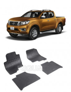 Nissan Navara Le New, Pick-Up, fabricat din 2007 - Prezent, set covorase auto dedicate, din cauciuc 100% Premium accesorii pentru autoturismul tau - masina v158330
