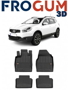 Nissan Qashqai I, Suv, Din 02.2007 - 01.2014 , Set Covorase Auto Tip Tavita Premium 3D, din cauciuc accesorii pentru autoturismul tau - masina v172694