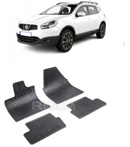 Nissan Qashqai I, Suv, fabricat din 02.2007 - 01.2014, set covorase auto dedicate, din cauciuc 100% Premium accesorii pentru autoturismul tau - masina v157723