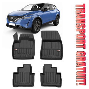 Nissan Qashqai III Din 06.2021 - Prezent, Suv , Set Covorase Auto Tip Tavita Premium 3D, din cauciuc