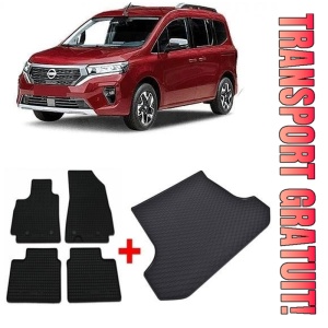 Nissan Townstar Combi din 01.2022 - Prezent Van *4 , Set Covorase + tavita portbagaj auto
