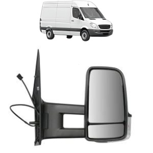 Oglinda Dreapta MERCEDES-BENZ SPRINTER 3,5-t Van (B906) din 2006 - 2018, Auto, Reglaj manual, Completa - Img 2