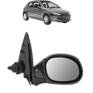 Oglinda Dreapta PEUGEOT 206 Hatchback (2A/C) din 1998 - 2012, Auto, Reglaj mecanic, Completa - Img 2