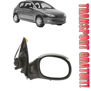 Oglinda Dreapta PEUGEOT 206 Hatchback (2A/C) din 1998 - 2012, Auto, Reglaj electric, Completa