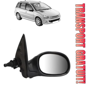 Oglinda Dreapta PEUGEOT 206 SW (2E/K) din 2002 - 2008, Auto, Reglaj mecanic, Completa
