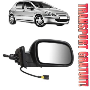 Oglinda Dreapta PEUGEOT 307 (3A/C) din 2000 - 2012, Auto, Reglaj mecanic, Completa
