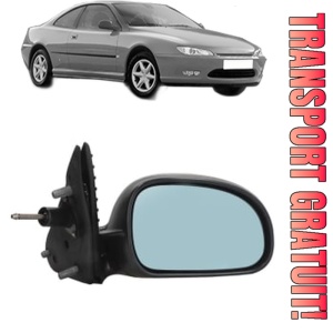 Oglinda Dreapta PEUGEOT 406 Coupe (8C) din 1997 - 2004, Auto, Reglaj mecanic, Completa