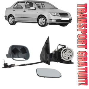 Oglinda Dreapta SKODA FABIA I Saloon (6Y3) din 1999 - 2007, Auto, Reglaj mecanic, Completa