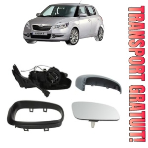 Oglinda Dreapta SKODA FABIA II (542) din 2006 - 2014, Auto, Reglaj electric, Completa