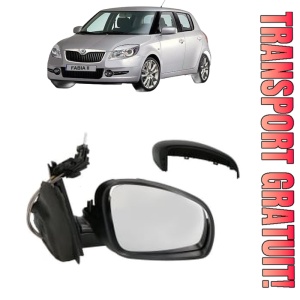 Oglinda Dreapta SKODA FABIA II (542) din 2006 - 2014, Auto, Reglaj mecanic, Completa