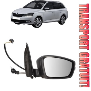 Oglinda Dreapta SKODA FABIA III Estate (NJ5) din 2014 - 2022, Auto, Reglaj mecanic, Completa