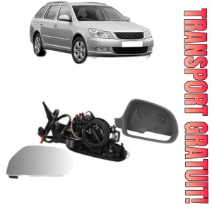 Oglinda Dreapta SKODA OCTAVIA II Combi (1Z5) din 2004 - 2013, Auto, Reglaj electric, Completa
