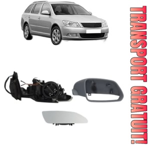 Oglinda Dreapta SKODA OCTAVIA II Combi (1Z5) din 2004 - 2013, Auto, Reglaj electric, Completa