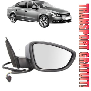 Oglinda Dreapta Volkswagen PASSAT B7 (362) din 2010 - 2014, Auto, Reglaj electric, Completa