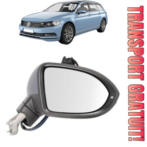 Oglinda Dreapta Volkswagen PASSAT B8 Variant (3G5, CB5) din 2014 - 2024, Auto, Reglaj electric, Completa
