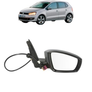 Oglinda Dreapta Volkswagen POLO V Hatchback Van (6R1, 6C1) din 2009 - 2014, Auto, Reglaj mecanic, Completa - Img 2