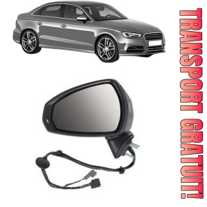 Oglinda Stanga AUDI A3 Limousine (8VS, 8VM) din 2013 - 2020, Auto, Reglaj electric, Completa
