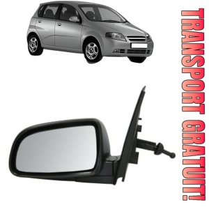 Oglinda Stanga CHEVROLET AVEO / KALOS Hatchback (T200) din 2003 - 2008, Auto, Reglaj mecanic, Completa