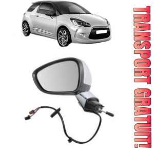 Oglinda Stanga CITROEN DS3 (SA_) din 2009 - 2015, Auto, Reglaj electric, Completa