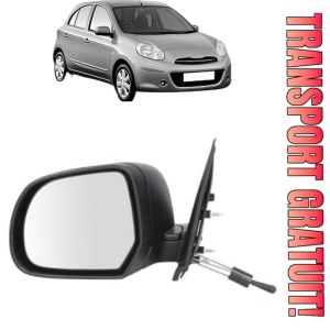 Oglinda Stanga NISSAN MICRA IV (K13K, K13KK) din 2010 - 2015, Auto, Reglaj mecanic, Completa