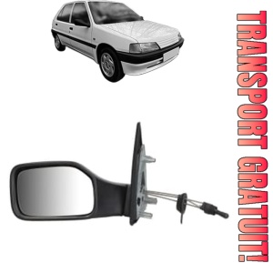 Oglinda Stanga PEUGEOT 106 Van I Hatchback Van (1S_) din 1991 - 1996, Auto, Reglaj mecanic, Completa