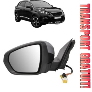 Oglinda Stanga PEUGEOT 3008 II SUV (MC_, MR_, MJ_, M4_) din 2016 - 2023, Auto, Reglaj electric, Completa
