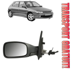Oglinda Stanga PEUGEOT 306 Hatchback (7A, 7C, N3, N5) din 1993 - 2002, Auto, Reglaj mecanic, Completa