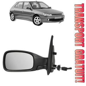 Oglinda Stanga PEUGEOT 306 Hatchback (7A, 7C, N3, N5) din 1993 - 2002, Auto, Reglaj mecanic, Completa