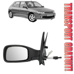 Oglinda Stanga PEUGEOT 306 Hatchback (7A, 7C, N3, N5) din 1993 - 2002, Auto, Reglaj mecanic, Completa