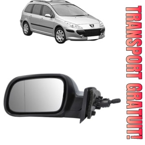Oglinda Stanga PEUGEOT 307 Break (3E) din 2002 - 2009, Auto, Reglaj mecanic, Completa