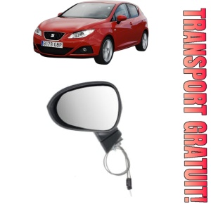 Oglinda Stanga SEAT IBIZA IV Hatchback Van (6J1) din 2008 - 2015, Auto, Reglaj mecanic, Completa