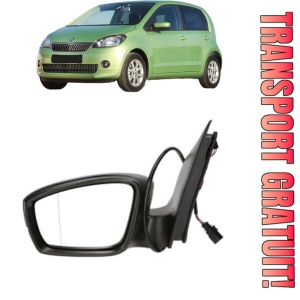 Oglinda Stanga SKODA CITIGO (NF1) din 2011 - 2019, Auto, Reglaj electric, Completa