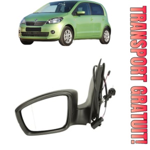 Oglinda Stanga SKODA CITIGO (NF1) din 2011 - 2019, Auto, Reglaj mecanic, Completa