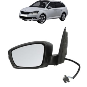 Oglinda Stanga SKODA FABIA III Estate (NJ5) din 2014 - 2022, Auto, Reglaj electric, Completa - Img 2