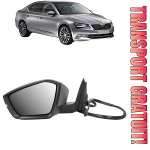 Oglinda Stanga SKODA SUPERB III (3V3) din 2015 - 2024, Auto, Reglaj electric, Completa