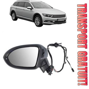 Oglinda Stanga Volkswagen PASSAT ALLTRACK B8 Variant (3G5, CB5) din 2015 - 2024, Auto, Reglaj electric, Completa