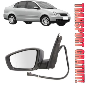 Oglinda Stanga Volkswagen POLO IV Saloon (9A4, 9A2, 9N2, 9A6) din 2002 - 2012, Auto, Reglaj electric, Completa