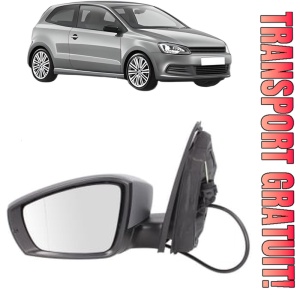Oglinda Stanga Volkswagen POLO V (6R1, 6C1) din 2009 - 2022, Auto, Reglaj mecanic, Completa