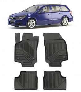 Opel Astra H Din 2004 - 12.2014, Combi , Set Covorase Auto Tip Tavita Premium 3D, din cauciuc accesorii pentru autoturismul tau - masina v168010