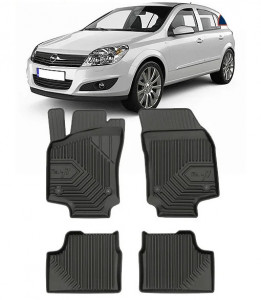Opel Astra H Din 2004 - 12.2014, Coupe , Set Covorase Auto Tip Tavita Premium 3D, din cauciuc accesorii pentru autoturismul tau - masina v168038