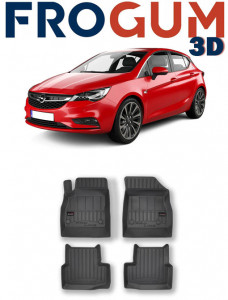 Opel Astra K, Combi, Din 04.2016 - Prezent , Set Covorase Auto Tip Tavita Premium 3D, din cauciuc accesorii pentru autoturismul tau - masina v175400