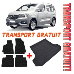 Opel Combo D Tour Van din 01.2012 - 12.2017, Set Covorase + tavita portbagaj auto 5 Locuri *1