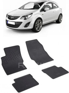 Opel Corsa D, Hatchback, fabricat din 2006 - 11.2014, set covorase auto dedicate, din cauciuc 100% Premium accesorii pentru autoturismul tau - masina v158782