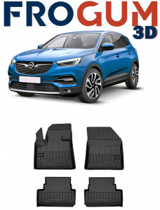 Opel Grandland X, Suv, Din 10.2017 - Prezent , Set Covorase Auto Tip Tavita Premium 3D, din cauciuc accesorii pentru autoturismul tau - masina v174727
