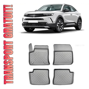 Opel Mokka-E B, Hatchback, Din 02.2021 - Prezent , Set Covorase Auto Tip Tavita Premium 3D, din cauciuc