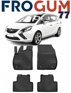 Opel Zafira C Din 01.2012 - 07.2019, Van , Set Covorase Auto Tip Tavita Premium 3D, din cauciuc accesorii pentru autoturismul tau - masina v166040