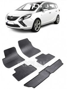 Opel Zafira C, Van, fabricat din 01.2012 - 07.2019, 7 Locuri, set covorase auto dedicate, din cauciuc 100% Premium accesorii pentru autoturismul tau - masina v160318