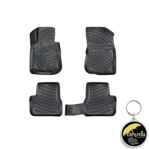 Peugeot 2008 I 2013-2019 Set 4 covorase auto din cauciuc tip tavita premium line 3D accesorii pentru autoturismul tau - masina v242321