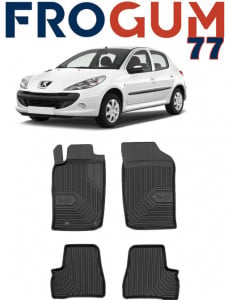 Peugeot 206 Din 1998 - 2010, Hatchback , Set Covorase Auto Tip Tavita Premium 3D, din cauciuc accesorii pentru autoturismul tau - masina v169400