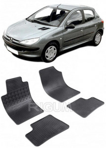Peugeot 206, Hatchback, fabricat din 1998 - 2010, set covorase auto dedicate, din cauciuc 100% Premium accesorii pentru autoturismul tau - masina v158034